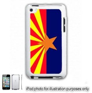 Arizona State Flag iPod 4 Touch Hard Case Cover Shell White 4th Generation White   Players & Accessories