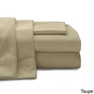 Baltic Linen 100 percent Cotton Luxury Jersey Sheet Set Brown Size Twin