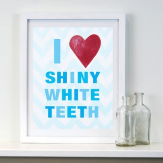 CiCi Art Factory I Heart Shiny White Teeth Print Art PPHT02A/PPHT02B Color Blue