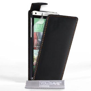Yousave Accessories HTC Desire 816 Case Black PU Leather Flip Cover Cell Phones & Accessories