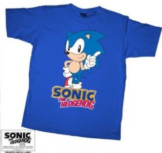 Sonic the Hedgehog Vintage Hog Blue Youth Size T shirt (XL) Clothing