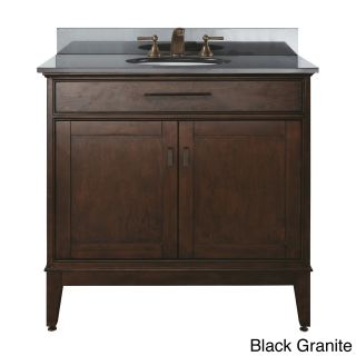 Avanity Madison 36 inch Single Vanity In Tobacco Finish With Sink And Top