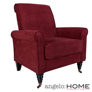 Angelohome Harlow Parisian Red Wine Arm Chair