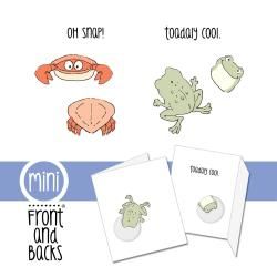 Art Impressions Front n backs Cling Rubber Stamp 7 X4   Frog   Crab