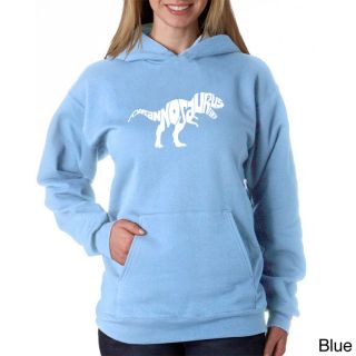 Los Angeles Pop Art Los Angeles Pop Art Womens Tyrannosaurus Rex Text Sweatshirt Blue Size XL (16)