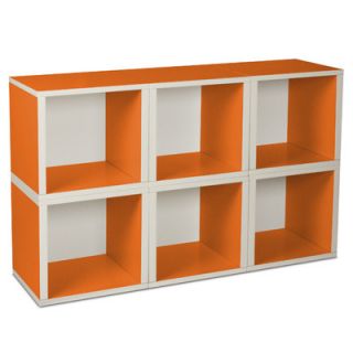 Way Basics Eco Friendly Modular Storage Cubes PS MC 6 Finish Orange