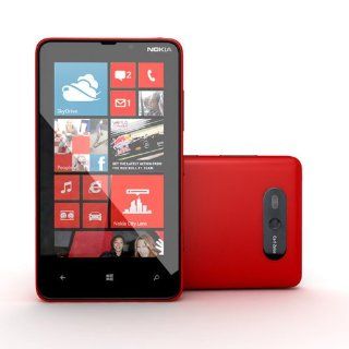 Nokia Lumia 820 Red Factory Unlocked Smartphone Windows 8 Dual Core 1.5 GHz 8 GB 4.3 inches   Express Shipping Electronics