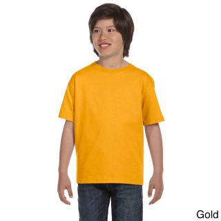 Fruit Of The Loom Youth Cotton Lofteez Hd T shirt Gold Size L (14 16)