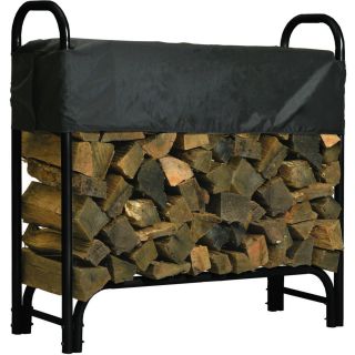 Roughneck Covered Firewood Rack — 4ft.L, Model# 90350  Wood Storage