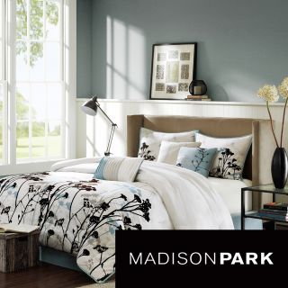 Madison Park Madison Park Kira 7 piece Comforter Set Blue Size Queen