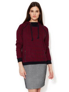 Houndstooth Hooded Pullover by Lucca Couture