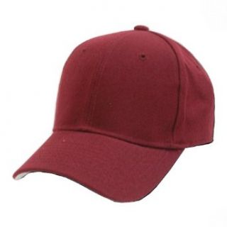 Decky Plain Solid Fitted Baseball Cap Maroon (Size 6 3/4) at  Mens Clothing store