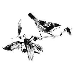 Penny Black Mounted Rubber Stamp 3.25 X4.5   Song Bird