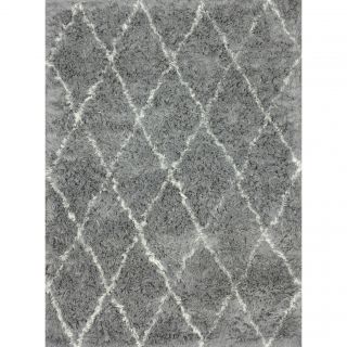 Nuloom Nuloom Handmade Moroccan Trellis Wool Shag Rug (8 X 10) Gray Size 8 x 10