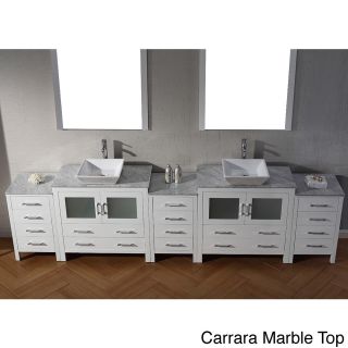 Virtu Virtu Usa Dior 126 Inch Double Sink Vanity Set In White White Size Double Vanities