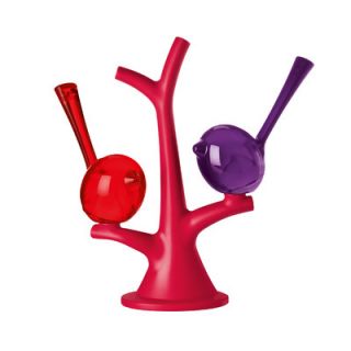 Koziol PIP Salt and Pepper Shaker with Tree 3108XX Color Raspberry Red
