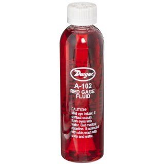 Dwyer Gauge Fluid, Red, 4 Oz Bottle, 0.826 sp. gr. Industrial Pressure Gauges