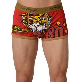 Ed Hardy Mens Tiger Vintage Tan Trunk Underwear