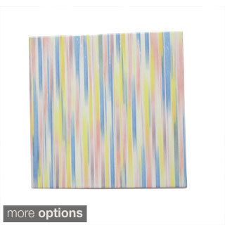 Ceramic Wall Tile Multicolored Stripes Pattern (pack Of 20)