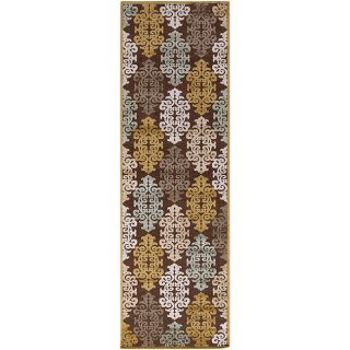 Hand woven Damask Fremont Abstract Area Rug (26 X 710)