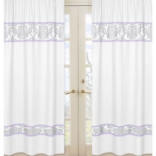 Sweet Jojo Designs Elizabeth Grey/ Lavender Damask Curtain Panels (set Of 2)