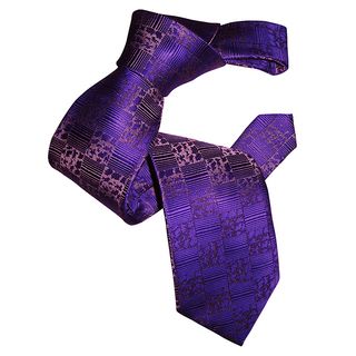 Dmitry Mens Purple Abstract pattern Italian Silk Tie