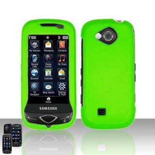 Cool Green Rubberized Protector Case for Samsung Reality SCH U820 Cell Phones & Accessories