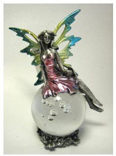 Shop Fairy Figurine on Glass Ball   Fairy Bubble Rider Pink Dress Fairy at the  Home Dcor Store