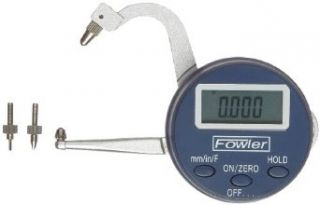 Fowler 54 554 830 Xtra Value Digital Thickness Gage, 0 1"/25 mm Measuring Range, 0.001"/0.01 mm and 1/64" Resolution, 0.004" Accuracy, Inch and Metric Thickness Gauges