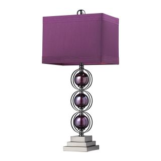Alva 1 light Purple/black Nickel Sphere Table Lamp