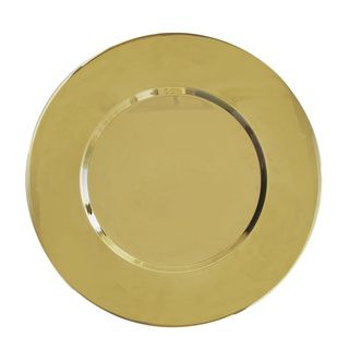 12.8 inch Golden Metal Round Charger Plate