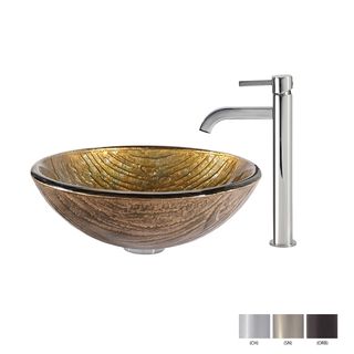 Kraus Terra Glass Vessel Sink And Ramus Faucet