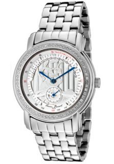 Lucien Piccard 27026SS  Watches,Celeste White Diamond (0.60 ctw) Silver Textured/White Dial Stainless Steel, Luxury Lucien Piccard Quartz Watches