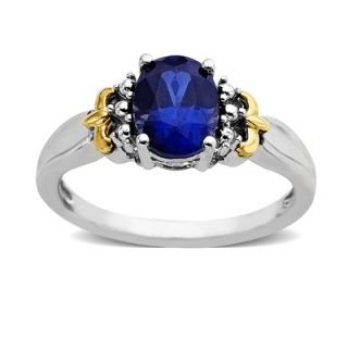 sapphire ring in sterling silver and 14k gold orig $ 59 00 44