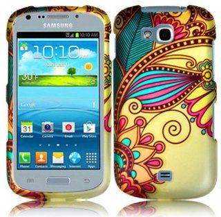 For Samsung Galaxy Axiom R830 Hard Design Cover Case Antique Flower Accessory Cell Phones & Accessories