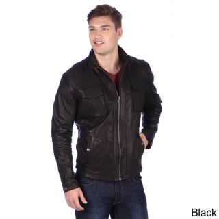 L&b Trading United Face Mens Leather Moto Jacket Black Size XL