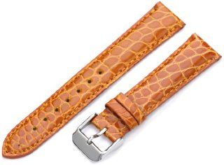 Hadley Roma Women's LSL823RAG180 18 mm Orange Genuine Alligator Watch Strap Watches