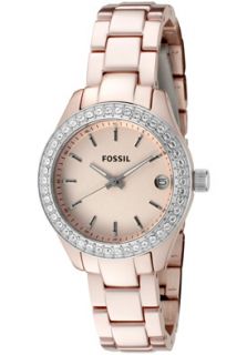 Fossil ES2976  Watches,Womens Stella (Mini) White Crystal Blush Dial Blush Aluminum, Casual Fossil Quartz Watches