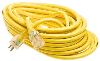 Yellow Jacket 2805 10/3 Heavy Duty 15 Amp SJTW Contractor Extension Cord with Lighted End, 50 Feet    