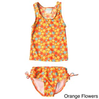 Ingear Fashions Ingear Girls Printed Tankini Swim Set Orange Size 4T