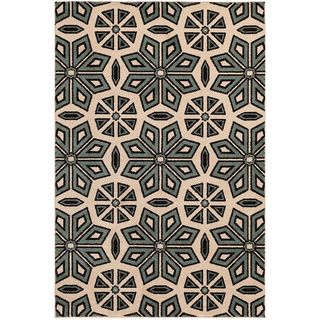 Veranda Moroccan Tile Bone Indoor/ Outdoor Rug (710 X 910)