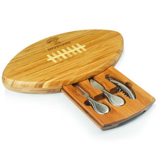 Quarterback Norfolk State University Spartans Natural Wood Engraved Cutting Board