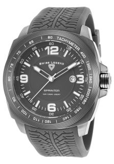 Swiss Legend 21045 GM 014  Watches,Sprinter Grey Tread Silicone Grey Dial Gunmetal IP Bezel, Casual Swiss Legend Quartz Watches