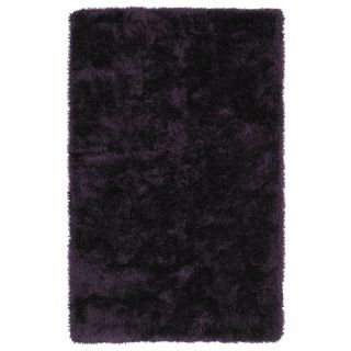 Hand tufted Silky Shag Purple Rug (9 X 12)