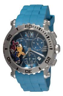 Chopard Women's 288499 3018 Happy Sport Fish Chronograph Light Blue Dial Watch Chopard Watches