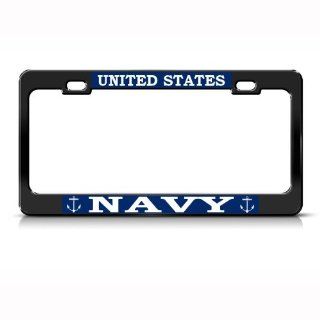 U.S. Navy Metal Military License Plate Frame Tag Holder Automotive