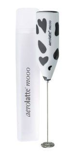 Aerolatte Mooo Milk Frother with Travel Case, Cow Print Kitchen & Dining