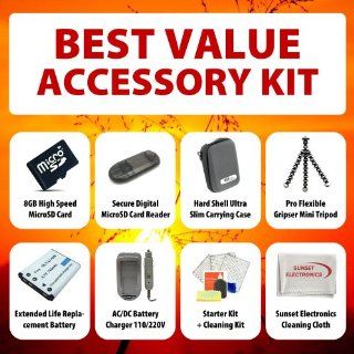 Best Value Accessory Kit Package For Olympus STYLUS 7000, Olympus Stylus 840 Digital Cameras   Includes 8GB MICRO SD Memory Card, USB Card Reader, Extended Life Olympus LI42B Extended Life Battery, 1 Hour AC/DC Battery Charger, Slim hard Shell Carrying Cas