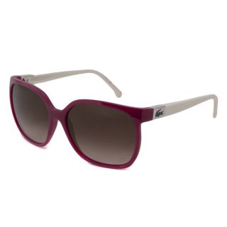 Lacoste Womens L508s Rectangular Sunglasses With Plastic Temples