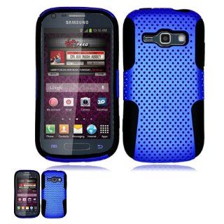 Samsung Galaxy Prevail 2 M840 / Galaxy Ring Blue And Black Hybrid Case Cell Phones & Accessories